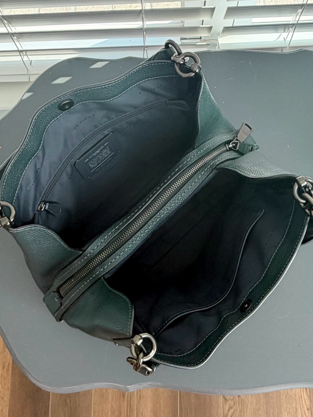 COACH Dalton 28 Midnight (Dark Greenish Blue) with Gunmetal Hardware - Picture 7 of 10